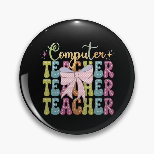 Item preview, Computer Teacher, Teacher Coquette Bow Colorful Computer Teacher Design designed and sold by Raise2Shine.