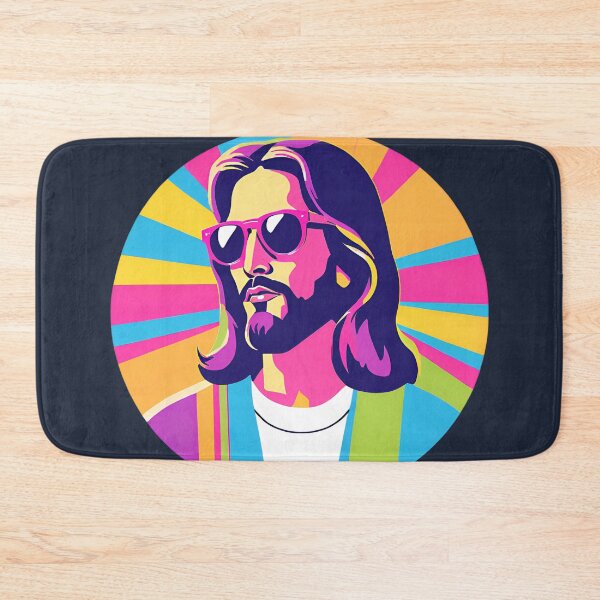 Item preview, Heavenly Cool Jesus with Retro Sunglasses Pop Art T-Shirt designed and sold by pixelandcrafted.
