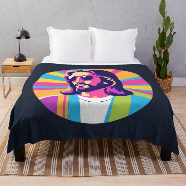 Item preview, Heavenly Cool Jesus with Retro Sunglasses Pop Art T-Shirt designed and sold by pixelandcrafted.