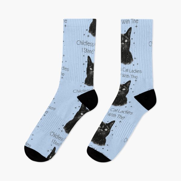 Item preview, I Stand With The Childless Cat Ladies Black Cat 2024 Presidential Election designed and sold by darkskydelights.