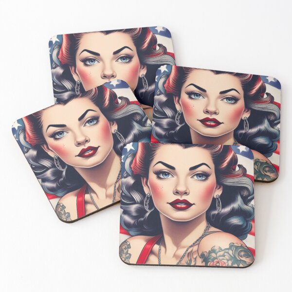 Item preview, Patriotic Pinup designed and sold by MatrixTattoo.