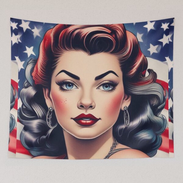 Item preview, Patriotic Pinup designed and sold by MatrixTattoo.