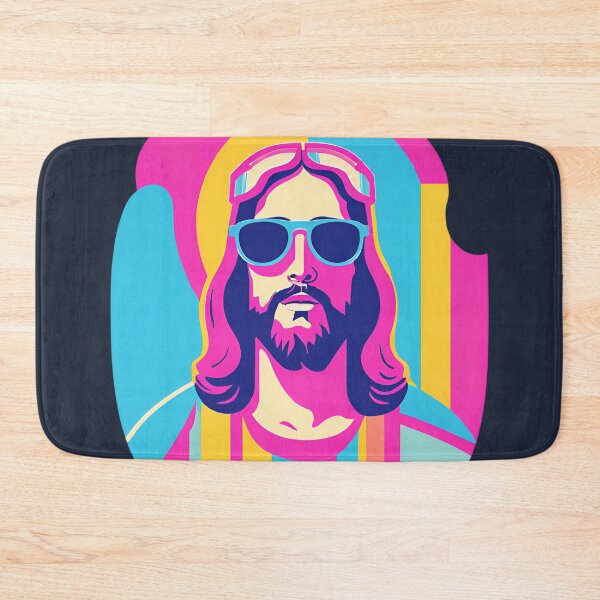 Item preview, Heavenly Cool Jesus with Retro Sunglasses Pop Art T-Shirt designed and sold by pixelandcrafted.