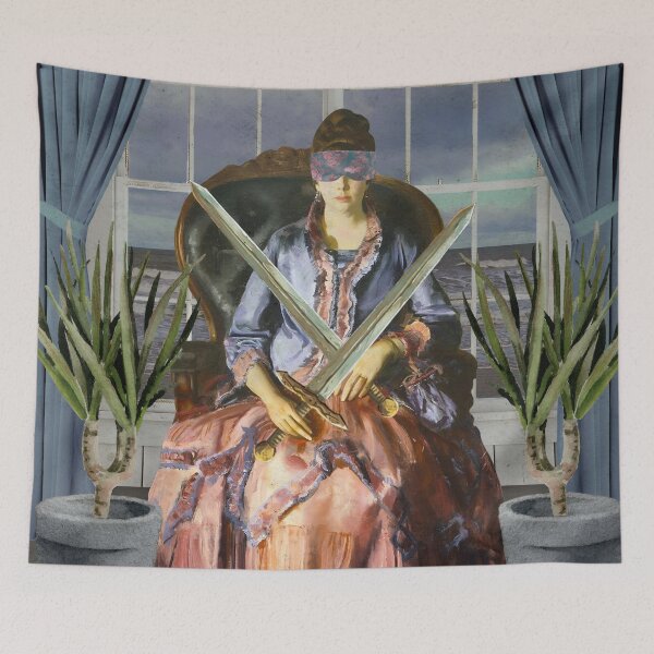 Item preview, Tarot  Two Swords Vintage Sea View  designed and sold by SoulscapeStudio.