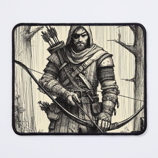 Item preview, Medieval one eye archer designed and sold by flisq.