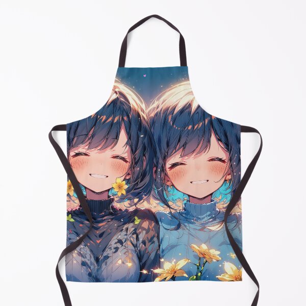 Item preview, Two Cute anime girls double portrait art designed and sold by TheArtistOf2022.