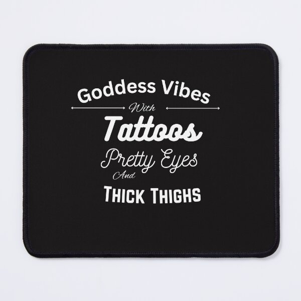 Item preview, Goddess Vibes, Pretty Eyes And Thick Thighs Classic Black Tee designed and sold by GeekySexyCool.