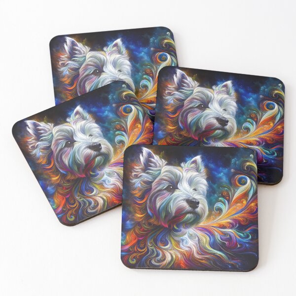 Item preview, West Highland Terrier Dog Portrait in Mystical Style designed and sold by CattyCornerPOD.