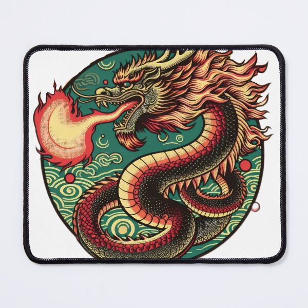 Item preview,  vintage dragon spews flames designed and sold by Expressions-Sel.