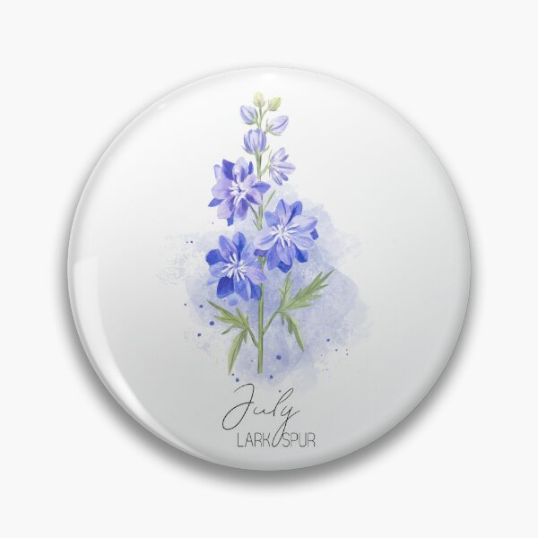 Item preview, Larkspur, July Birthday, Larkspur flower, July birth flower, blooming flower designed and sold by lagunaklein.