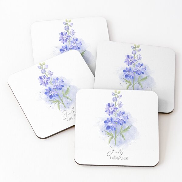 Item preview, Larkspur, July Birthday, Larkspur flower, July birth flower, blooming flower designed and sold by lagunaklein.