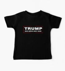 Donald Trump President Official Logo Navy Make America Great Again Trump T-Shirts Baby Tee