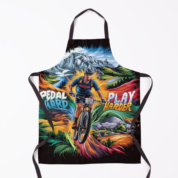 Item preview, Pedal hard, play harder - MTB - Fun Sports Prints  designed and sold by PosiPrints.
