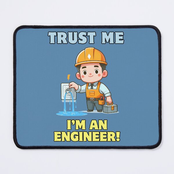 Item preview, Trust me I'm an engineer funny cartoon electricity hazard designed and sold by TiredEngineer86.