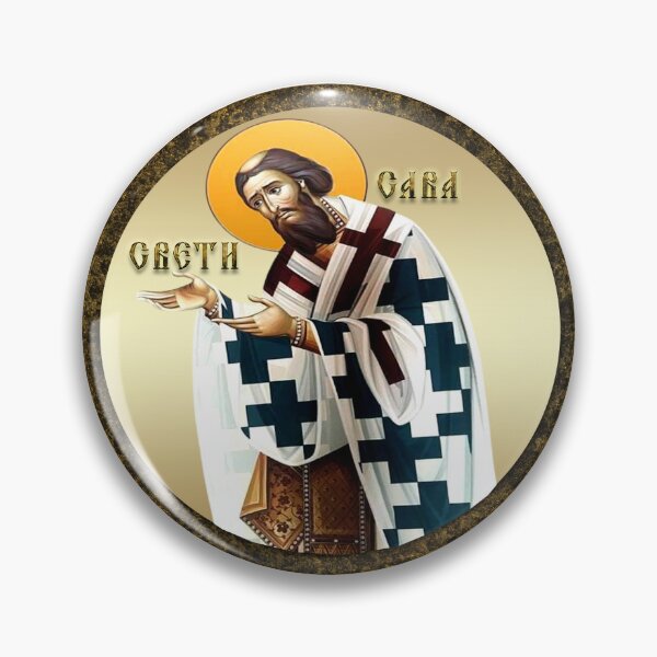 Item preview, Saint Savva, the First Serbian Archbishop Circle icon new 4 designed and sold by ikonesrb.