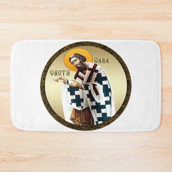 Item preview, Saint Savva, the First Serbian Archbishop Circle icon new 4 designed and sold by ikonesrb.