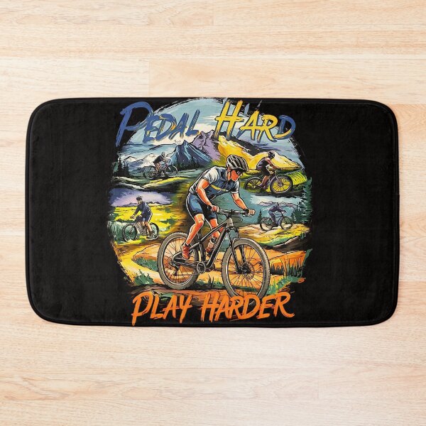 Item preview,  Pedal hard, play harder v2 - MTB - Fun Sports Prints  designed and sold by PosiPrints.