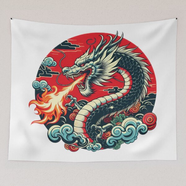 Item preview,  vintage Chinese Dragon Throws Fire designed and sold by Expressions-Sel.