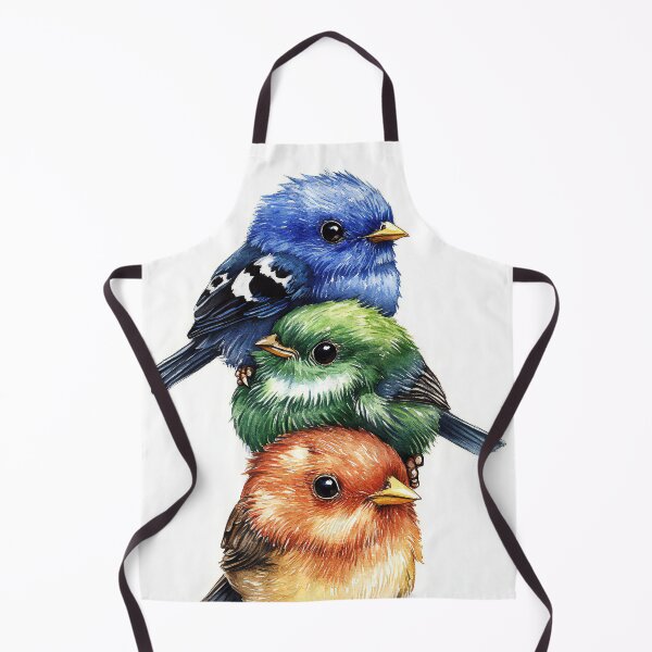 Item preview, Colorful Stack of Three Cute Birds designed and sold by prettykaler.