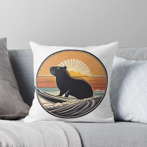 Item preview, Capybara Surfing Funny Beach Design designed and sold by Creastore.