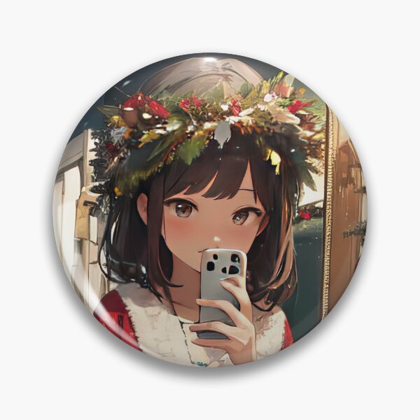 Item preview, Christmas Anime elven girl in a old Santa's house portrait art designed and sold by TheArtistOf2022.