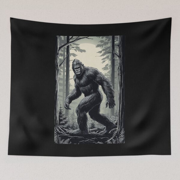 Item preview, Bigfoot in the forest designed and sold by Bison Artistry.