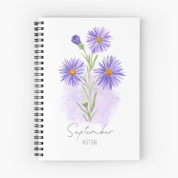 Item preview, September birth flower, Aster, September flower, Aster flower designed and sold by lagunaklein.