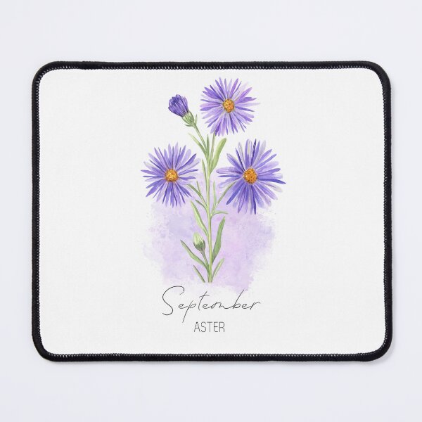 Item preview, September birth flower, Aster, September flower, Aster flower designed and sold by lagunaklein.