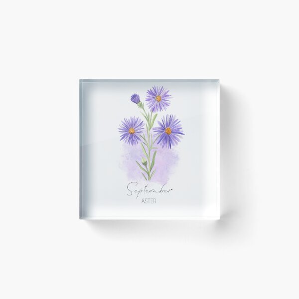 Item preview, September birth flower, Aster, September flower, Aster flower designed and sold by lagunaklein.