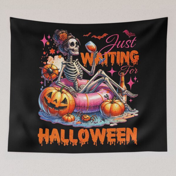 Item preview, JUST WAITING FOR HALLOWEEN BUN MAMA SKELETON  designed and sold by EpiTee.