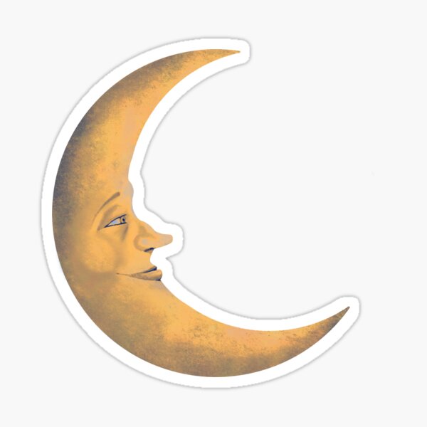 Item preview, Croissant de lune jaune de style vintage designed and sold by Ewoldt.