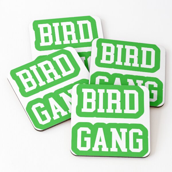 Aperçu de l'œuvre Gang d'oiseaux vert et blanc créée et vendue par harper avery.