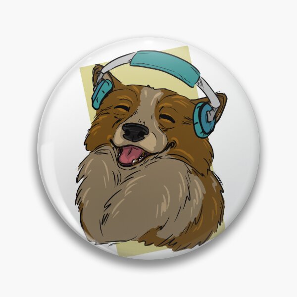 Item preview, Corgi with headphones designed and sold by Antiope33.