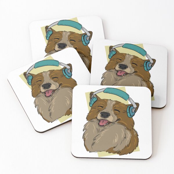 Item preview, Corgi with headphones designed and sold by Antiope33.