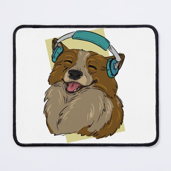 Item preview, Corgi with headphones designed and sold by Antiope33.