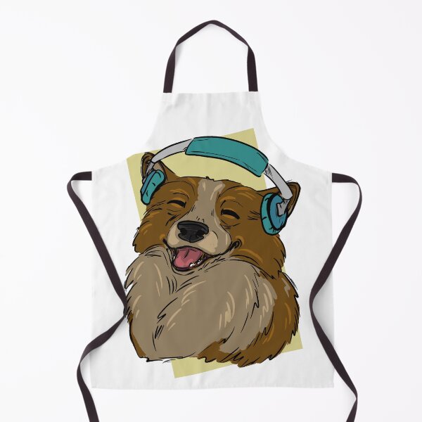 Item preview, Corgi with headphones designed and sold by Antiope33.