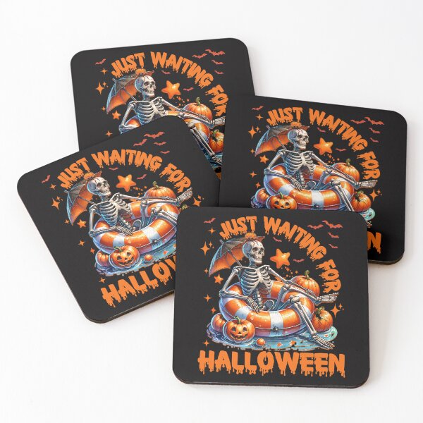 Item preview, JUST WAITING FOR HALLOWEEN SKELETON BEACH designed and sold by EpiTee.
