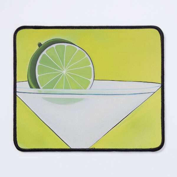 Item preview, Minimalist Martini Glass with Vibrant Lime Slice on Gradient Background - Modern Abstract Art designed and sold by OlfactoART Studio.
