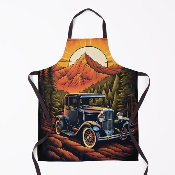 Item preview, vintage cars in a whimsical - 1 designed and sold by FamousArtDesign.