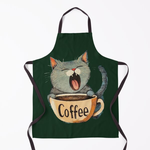 Item preview, An angry Cat demanding a Coffee II. designed and sold by FabulDeco2022.
