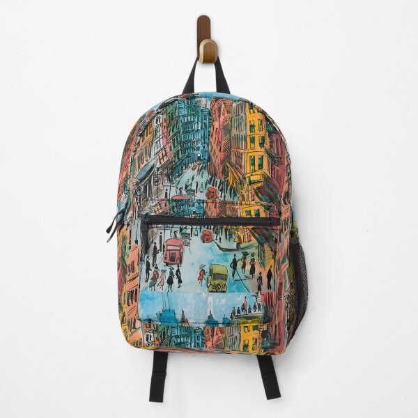 Item preview, Dynamic New York City Street Scene with Iconic Yellow Taxis and Skyscrapers Urban Landscape Art designed and sold by OlfactoART Studio.