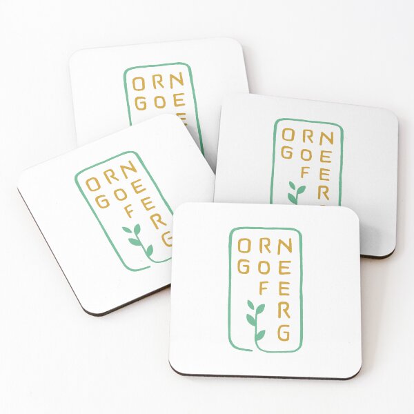 Item preview, Go For Green Reverse Handwritten Text Composition in Vertical Style With Organic Pastel Colors.  designed and sold by Wiggly Lines.