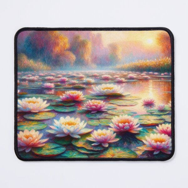 Item preview, Water Lilies in the style of Claude Monet: A masterpiece of impressionism in bright colors and light designed and sold by FotoworldEdel.