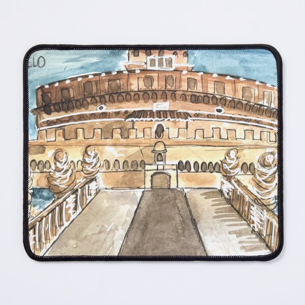 Item preview, Castel Sant'Angelo Watercolor Illustration designed and sold by kriti130.