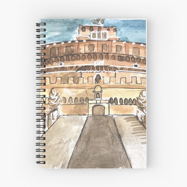 Item preview, Castel Sant'Angelo Watercolor Illustration designed and sold by kriti130.