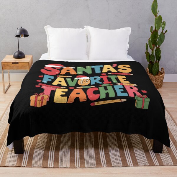 Item preview, Santa's Favorite Teacher Christmas Retro Groovy Xmas Women designed and sold by clothesy7.