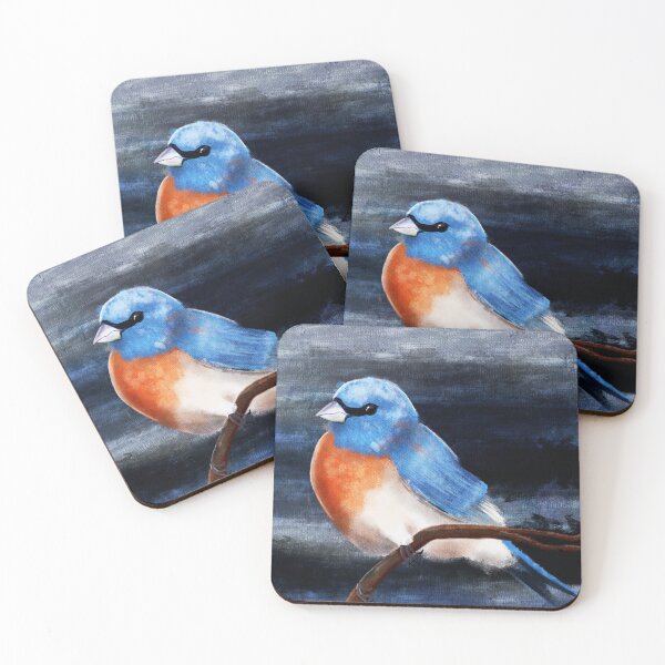 Item preview, Eastern Bluebird in Oil designed and sold by SketchyHeart.