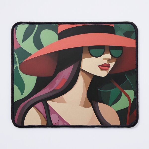 Item preview, girl with a black hat posing designed and sold by FamousArtDesign.