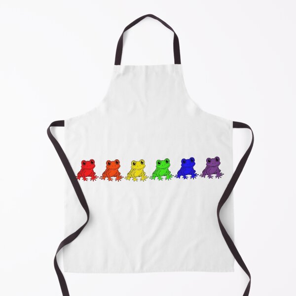 Item preview, Row of Cute Frogs in LGBTQ+ Rainbow Pride Flag Colors, Frogs LGBTQ Flag designed and sold by Travelslightly.