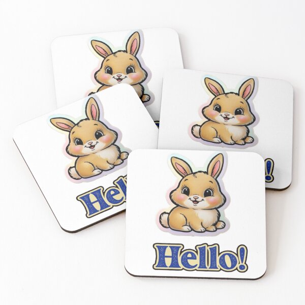 Item preview, Smiling bunny sticker. designed and sold by Vegasstickers.